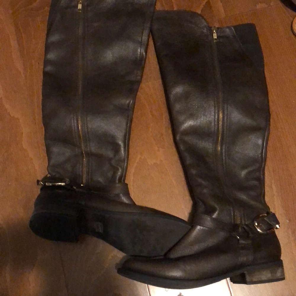 Steven madden over the knee leather riding boot